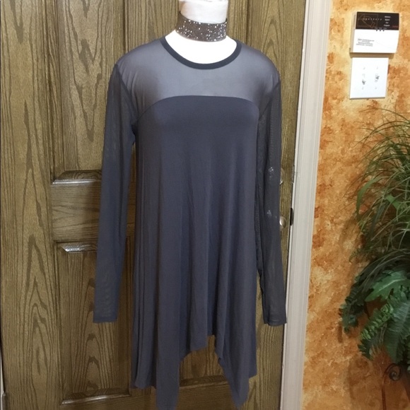 DKNY Asymmetric Mesh Tunic - Picture 6 of 6